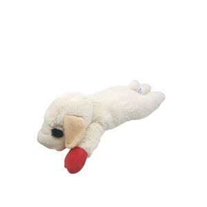 Lamb Chop Plush Toy By DreamWorks - White & Red - Soft & Cuddly